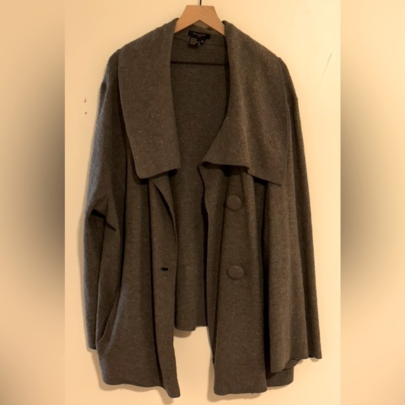 SANDRO | Wool Cowl Neck Wrap Jacket - Picture 3 of 7